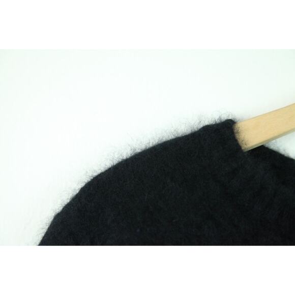 VTG 90s 70% Angora Sweater 2X L 42" Chest Black Grunge Fuzzy Pullover Bombshell - Picture 3 of 7